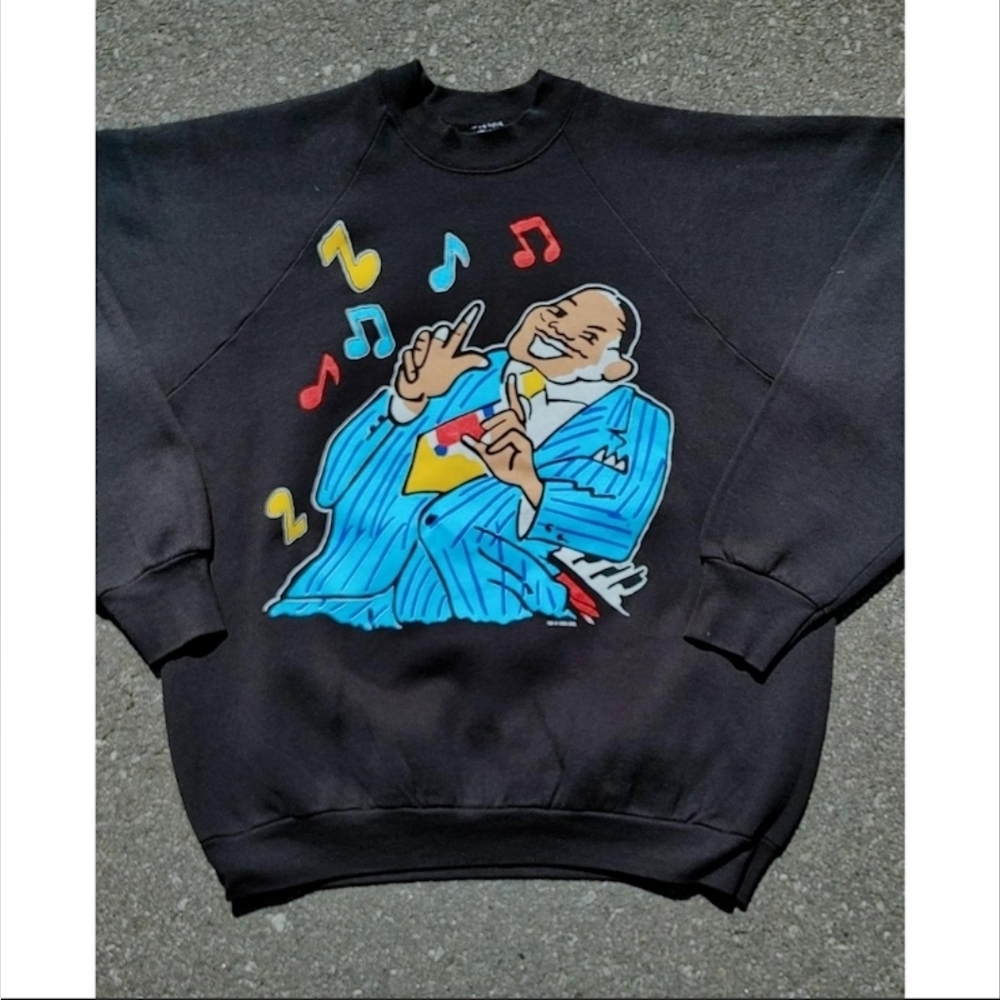 Vtg 1990 Five Guys Named Moe Fruit of the Loom Sweatshirt Size (XL) - Picture 2 of 6